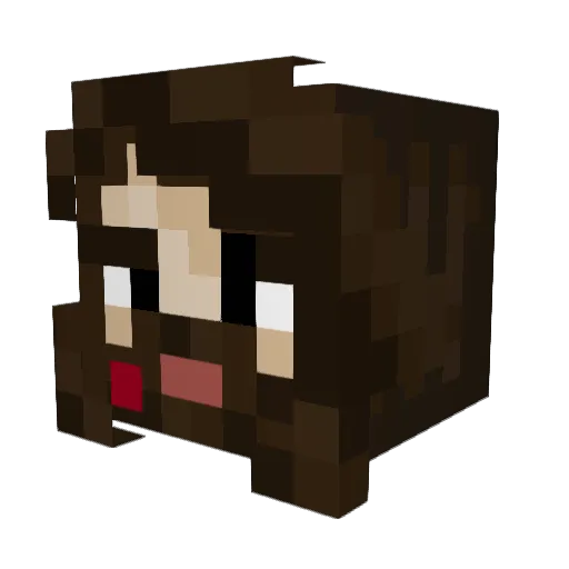P1Z1X Minecraft avatar head, 3D render