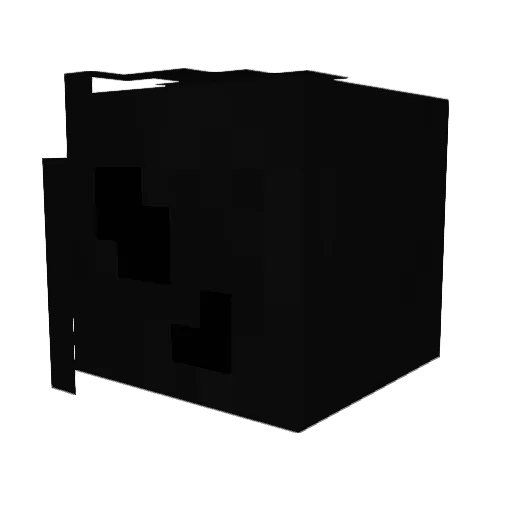 P1_Topo Minecraft avatar head, 3D render