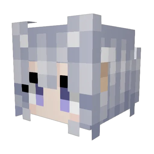 P1ano_uwu Minecraft avatar head, 3D render