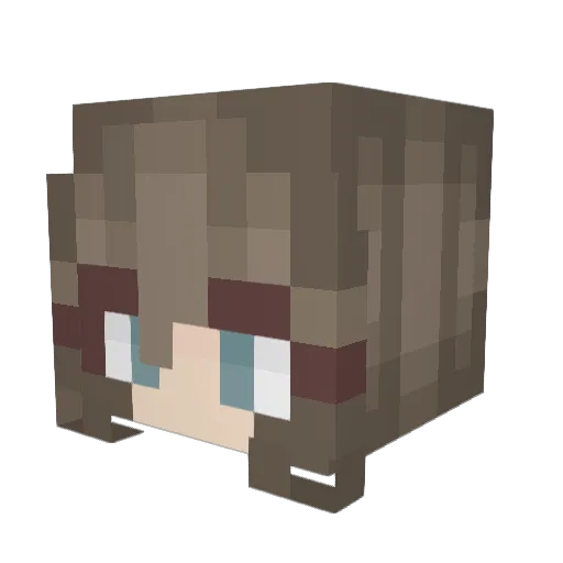 P1gVo1ce Minecraft avatar head, 3D render