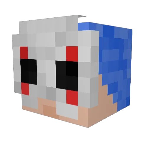 P1kus3ru Minecraft avatar head, 3D render