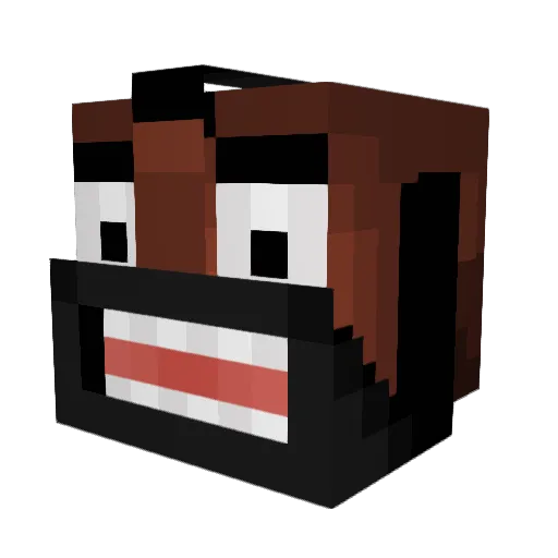 P1lm Minecraft avatar head, 3D render