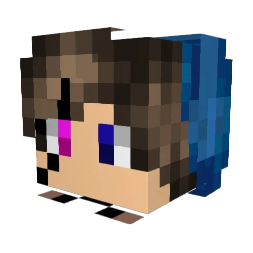 P1mat3 Minecraft avatar head, 3D render