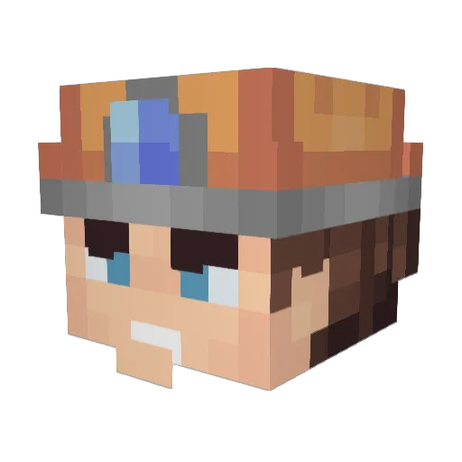 P1nkFaces Minecraft avatar head, 3D render