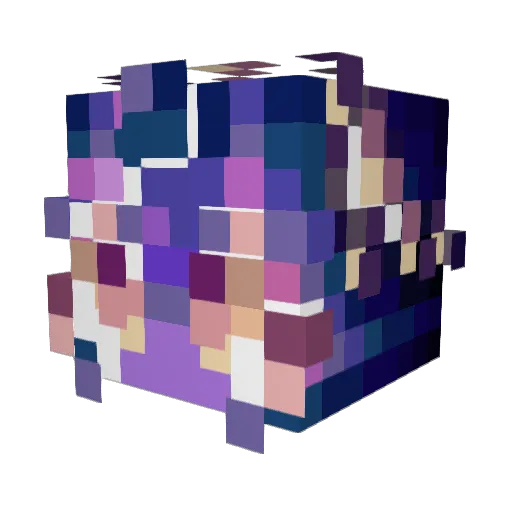 P1x1e_Dust Minecraft avatar head, 3D render