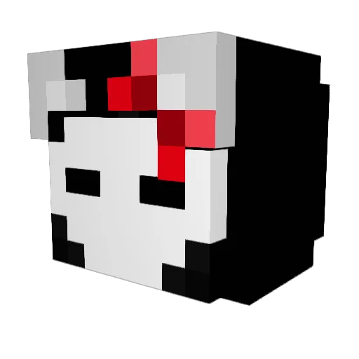 P1x3lized Minecraft avatar head, 3D render