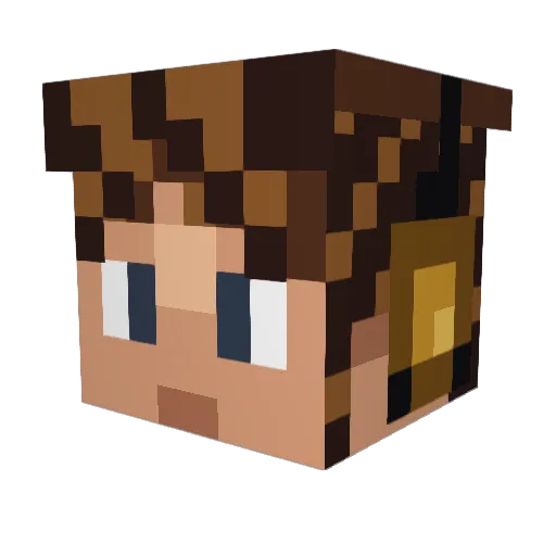 P1xelKev_ Minecraft avatar head, 3D render