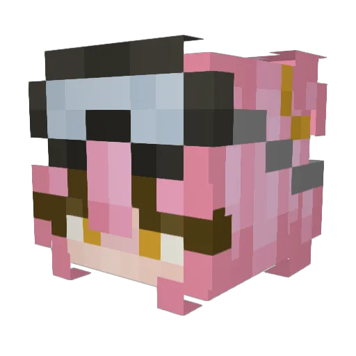 P1xel_Pinguin Minecraft avatar head, 3D render