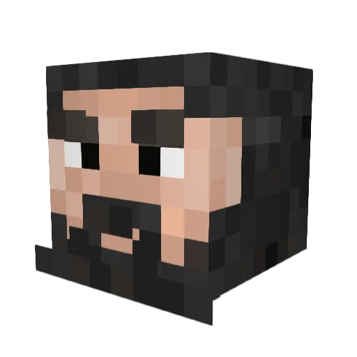 P1zan1 Minecraft avatar head, 3D render