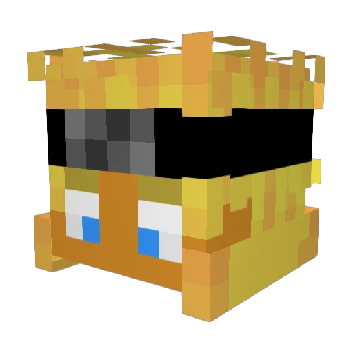 P1zza99 Minecraft avatar head, 3D render