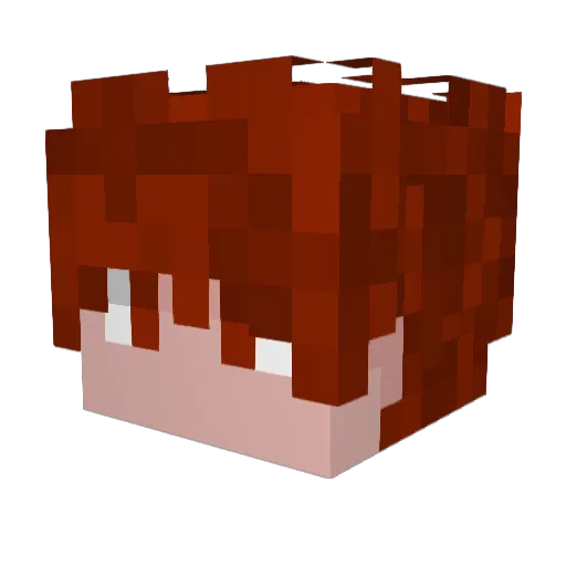 P1zzaPlanet Minecraft avatar head, 3D render