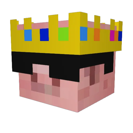 P2_Dubz Minecraft avatar head, 3D render