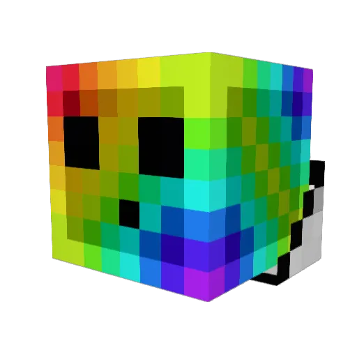 P2_mas_k2 Minecraft avatar head, 3D render
