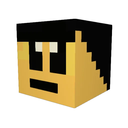 P2r84 Minecraft avatar head, 3D render