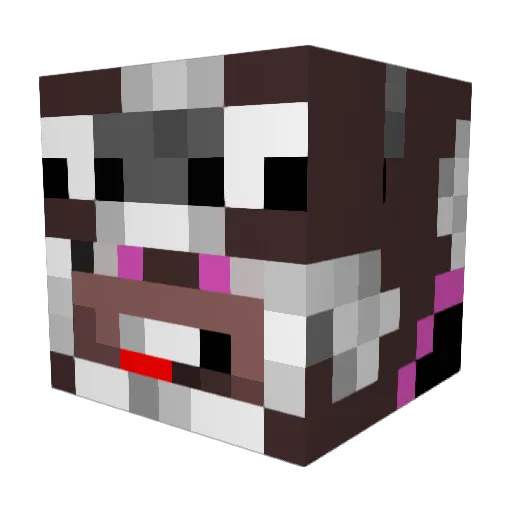 P3351 Minecraft avatar head, 3D render