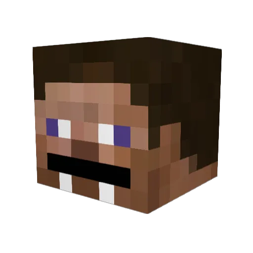 P34RLW Minecraft avatar head, 3D render