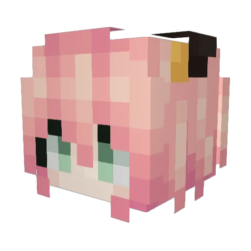 P3535P Minecraft avatar head, 3D render
