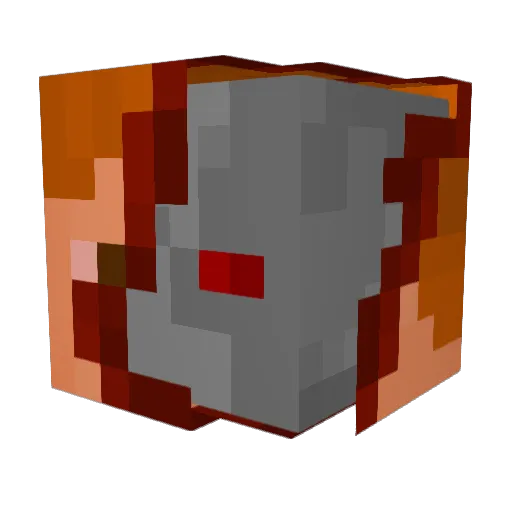 P3DOM4N Minecraft avatar head, 3D render