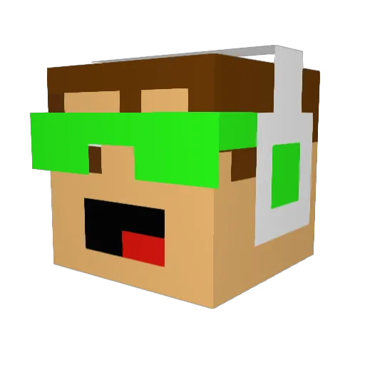 P3DR0_PR0 Minecraft avatar head, 3D render