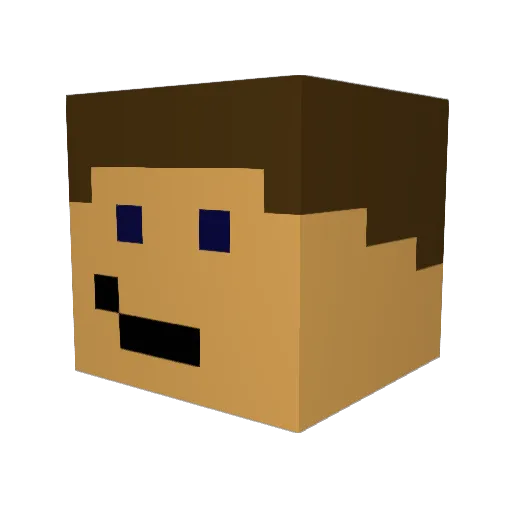 P3MMY Minecraft avatar head, 3D render