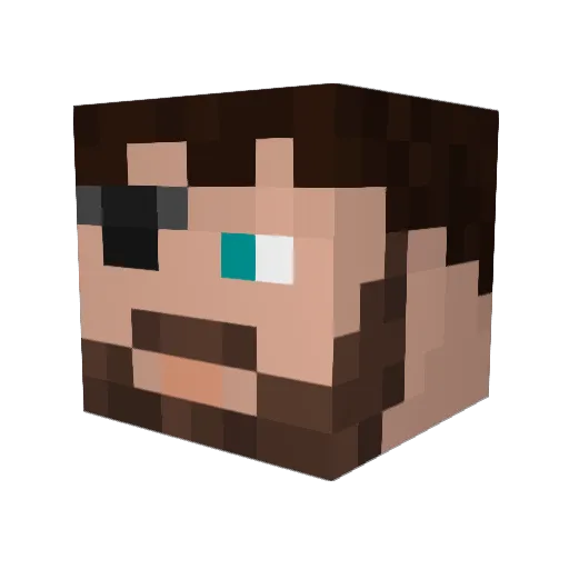 P3Tx Minecraft avatar head, 3D render