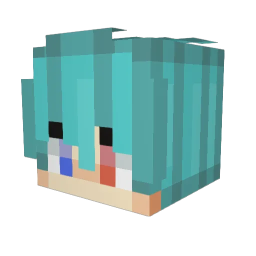 P3_Sig Minecraft avatar head, 3D render