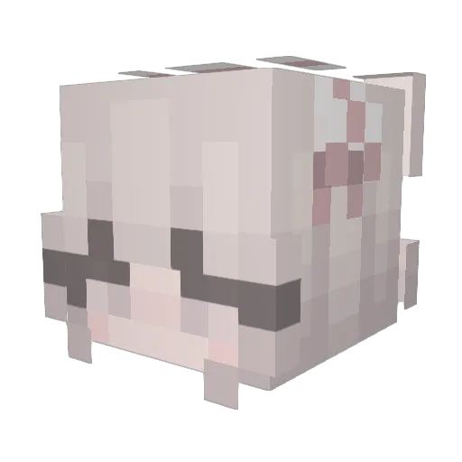 P3achyy3 Minecraft avatar head, 3D render