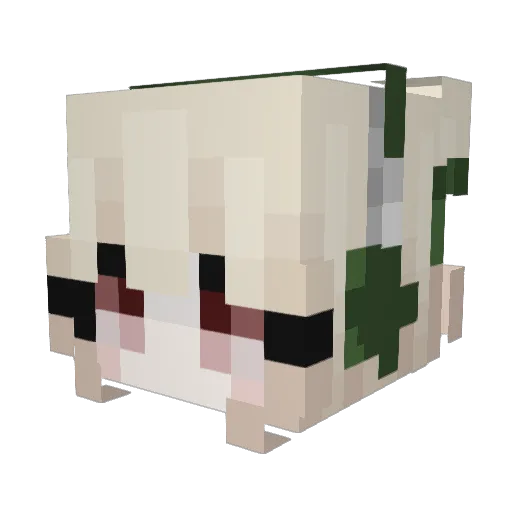 P3dHx Minecraft avatar head, 3D render