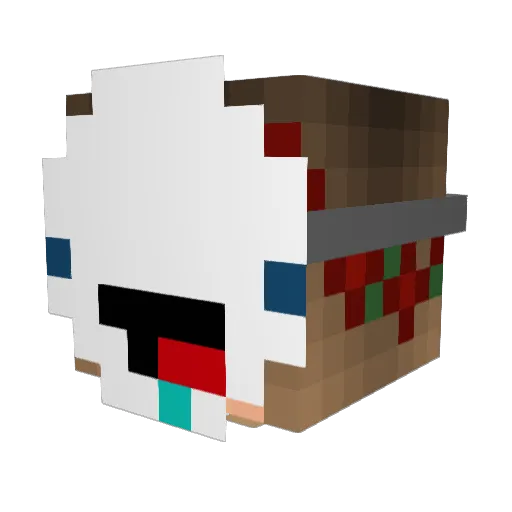P3eachy Minecraft avatar head, 3D render
