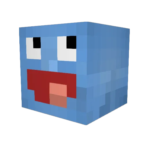 P3lagic Minecraft avatar head, 3D render