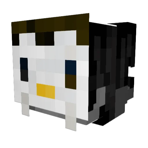 P3ngu_ Minecraft avatar head, 3D render