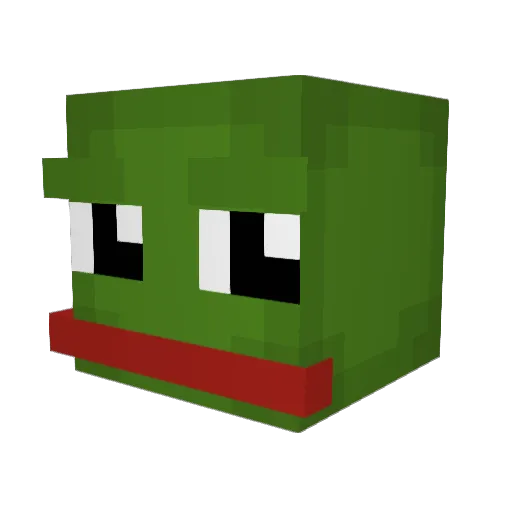 P3peee Minecraft avatar head, 3D render