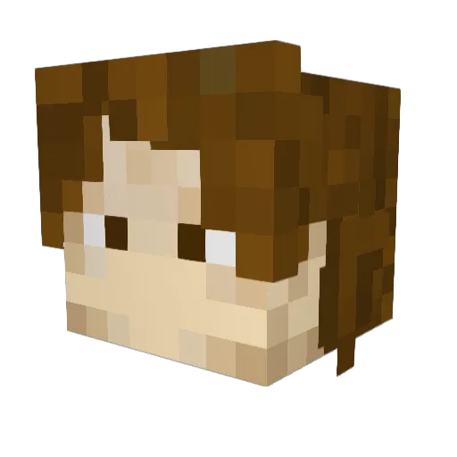 P3rchy Minecraft avatar head, 3D render