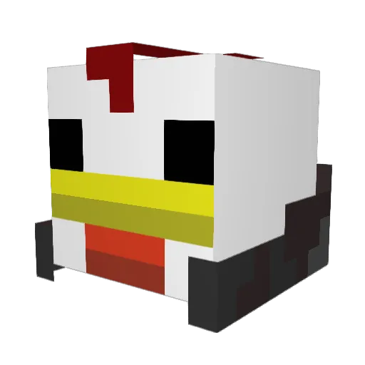 P3riodic Minecraft avatar head, 3D render