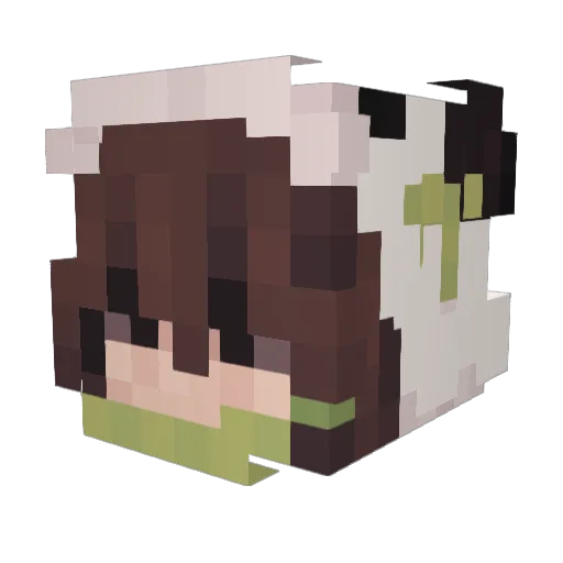 P41K3A Minecraft avatar head, 3D render