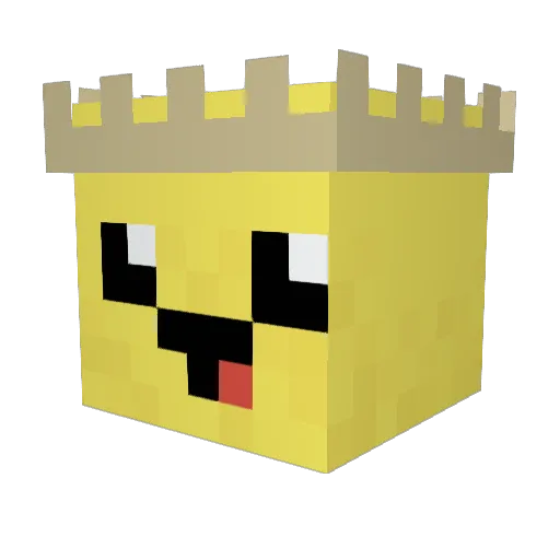 P44ls Minecraft avatar head, 3D render