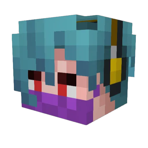 P470 Minecraft avatar head, 3D render