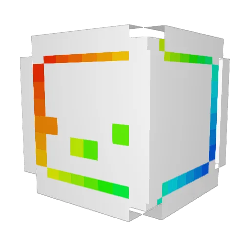 P484 Minecraft avatar head, 3D render