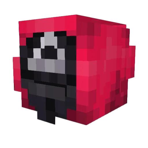 P4E7 Minecraft avatar head, 3D render