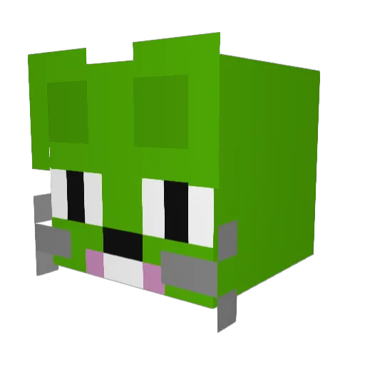 P4GAN1 Minecraft avatar head, 3D render