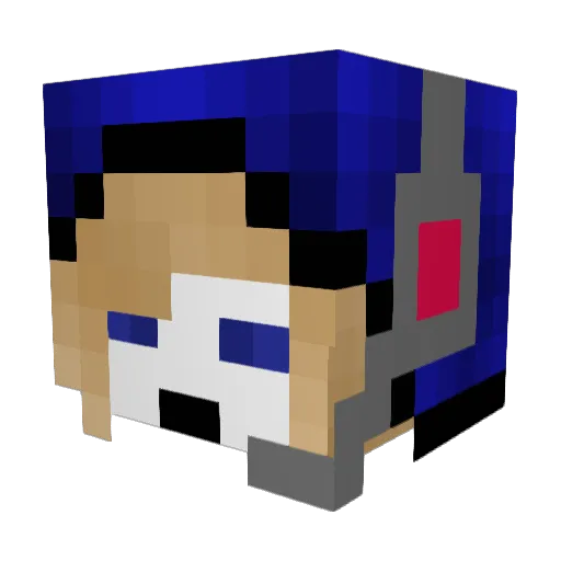 P4NDIX Minecraft avatar head, 3D render