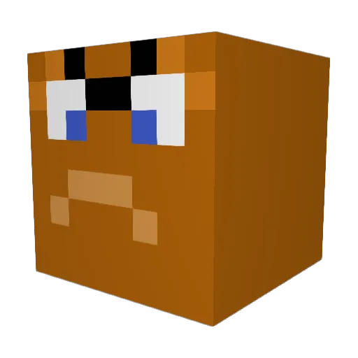 P4P4BEAN Minecraft avatar head, 3D render