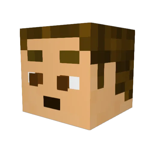 P4PAROACH Minecraft avatar head, 3D render