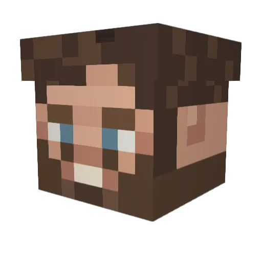 P4R4X Minecraft avatar head, 3D render