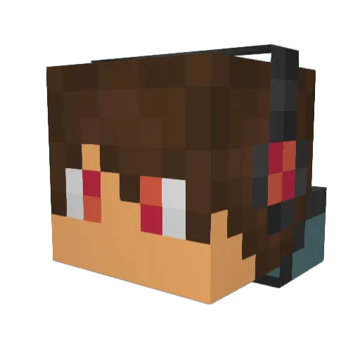 P4R7Y Minecraft avatar head, 3D render