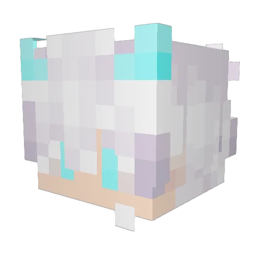 P4RCIB4AL Minecraft avatar head, 3D render