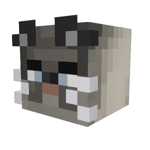 P4RYZ Minecraft avatar head, 3D render