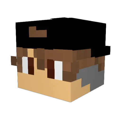 P4ToSh Minecraft avatar head, 3D render