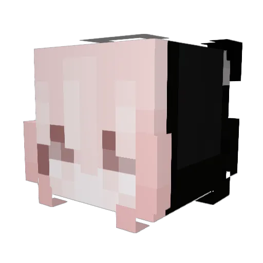 P4YXR Minecraft avatar head, 3D render
