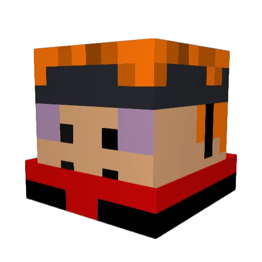 P4in182 Minecraft avatar head, 3D render